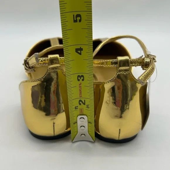 Worthington Kendie Gold Metallic Flats Women’s Size 8.5 Pointed Toe Ankle Strap - Picture 5 of 10